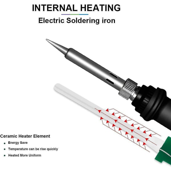 60w justerbar temperatur lödkolv 220v intern uppvärmning elektronisk lödpenna verktygssats