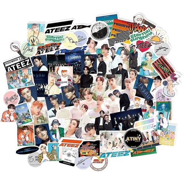 Stickers 92st Ateez Sticker Pack Zero: Fever Part.3 Album Sticker Pack Vattentät Anime Sticker Kpop Ateez Sticker
