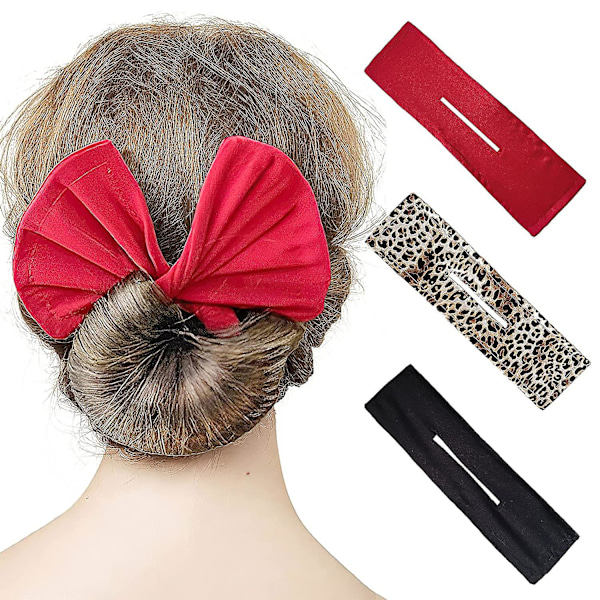 3 Pieces Hair Bun Maker Deft Bun For Hair Twister Flexible Donut Hair Bun Lazy Hair Curler Bun Clips Fashion French Hairstyle Hair Accessories For