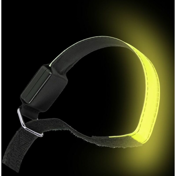 4x LED armband reflektor blinkljus reflektor strip lampa ljusband jogging cykel gul