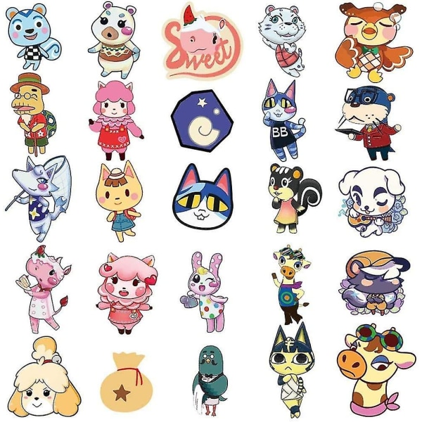 Animal Crossing Stickers Dekaler, 100 populära Animal Crossing New Horizons Game Stickers Laptop Vattenflaska Stickers, Vattentät Vinyl Stickers