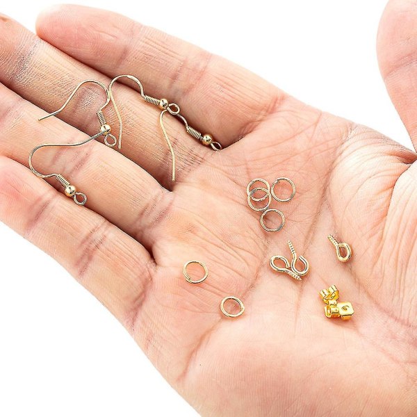 2000 st Örhängekrokar Hoppa Ringar Örhängetillverkningssats för gör-det-självtillverkning av örhängen