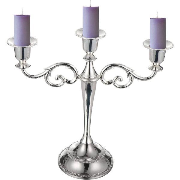 Hållare 3-armad metallljusställ för koniska ljus, vintage dekorativa ljusstakehållare för bröllopsljus middagsbord bordsskivor heminredning