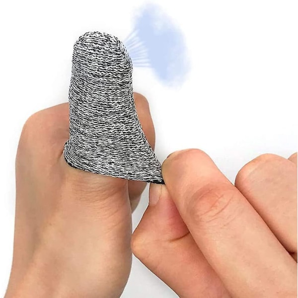 20 stycken Fingerskyddshylsa Halkfria fingrar Återanvändbar Fingerhylsa Resistant Finger Spjälsäng Handskskydd Tumfingrar för kök, arbete, S