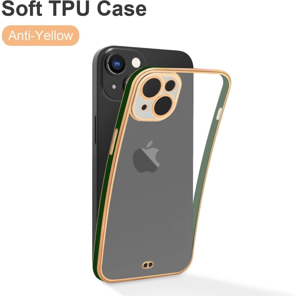 Iphone 14 Plus Case Klart Lyxigt Electroplate Kanter Mjuka Tpu Telefonfodral Reptåligt Stötsäkert Full Kameraskydd Case För Iphone 14 Plus - Clea