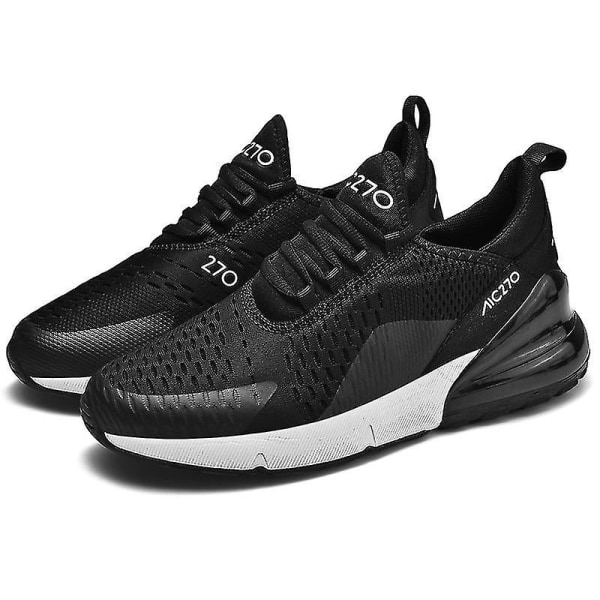 Mens Air Sports Running Shoes Breathable Sneakers Universal All Year Women Shoes Max 270 BlackWhite 42