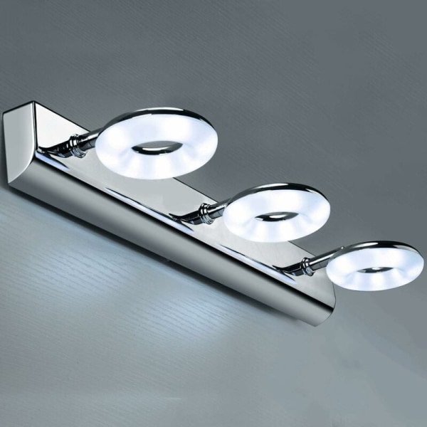 LED badrumsspegellampa 46CM, 12W badrumsvägglampa 360 graders roterande designlamphållare för badrumsspegel (utan strömbrytare)