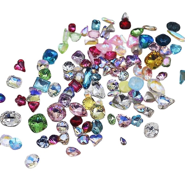 Negle Rhinestones Gems Nail Art Rhinestones Håndværk Diamanter Krystal Juveler Sten (farverig)