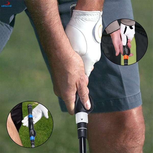 Golfgriptränartillbehör Standardinlärningsverktyg för hållningskorrektion för vän Familj Grannar Present (Färgstarkt paket, blått)