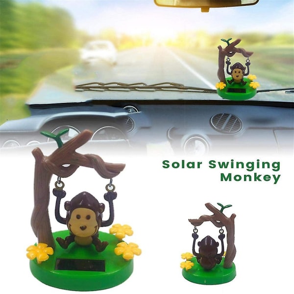 Aurinkoenergialla toimivat tanssieläimet Bobblehead Swing Apina Swinging Animoitu Bobble Dancer Lelu Auto Koristeet Koristelelut Lahjat