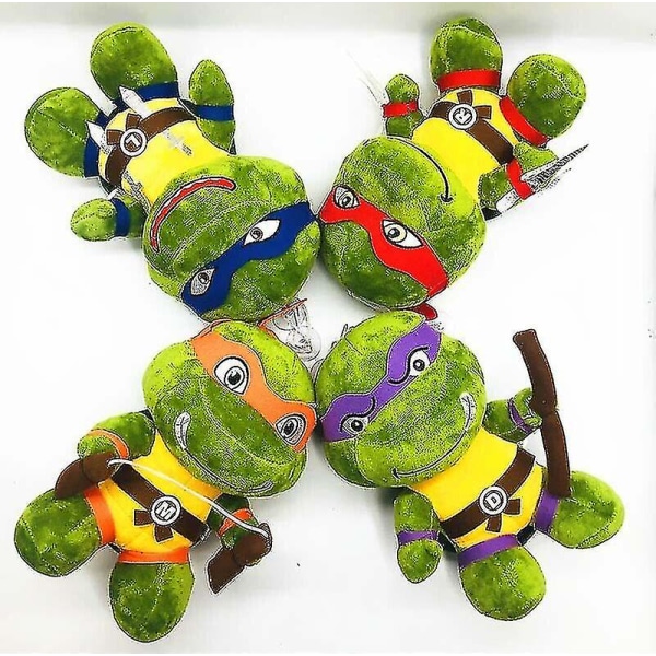 25 cm Teenage Mutant Ninja Turtles Tmnt Leo Raph Pehmeä täytetty pehmolelu ( SET)