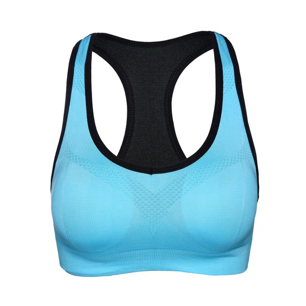 Womens Sports Bras, Yoga Comfort Seamless Stretchy Sports Bra,100% New Blue XL