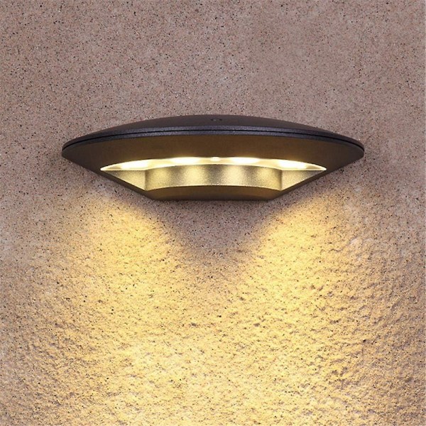 Led væglampe udendørs lampe sort antracit 360lm 3000k varm hvid lys aluminium Ip65 vandtæt