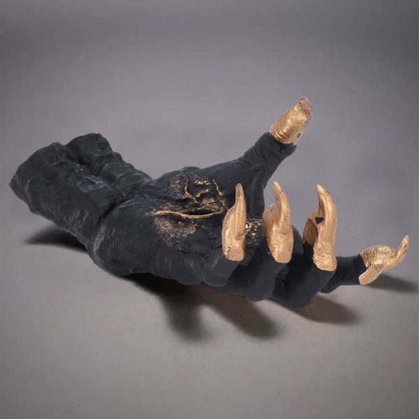 Halloween-demoni riippuvat kädet patsaat goottilainen seinäkoristelu hartsi kauhuveistos kodin sisustukseen juhlatarvikkeita (kulta)