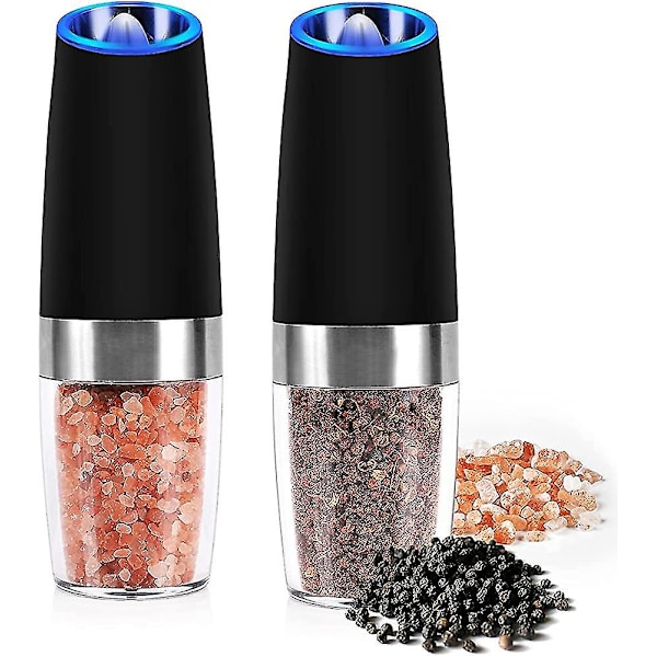 Gravity Salt And Pepper Mill Set, Electric Pepper Mill Salt Grinder Set