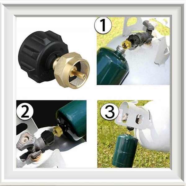 Lykkelig camping gascylinderadapter, gaskomfur dysestik Adapter ventiladapter til propanbeholder til at skrue på gasbeholder
