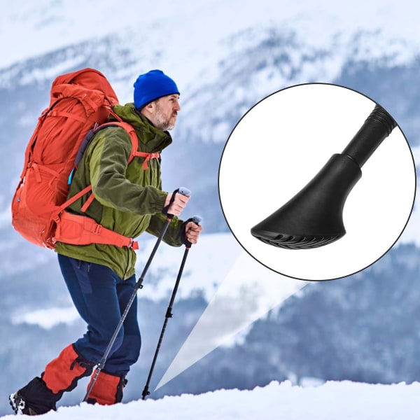Nordic Walking Stick-puter Ikke lett å knekke Pålitelig støvelspiss-deksel Egnet for motorveisvandring (svart)