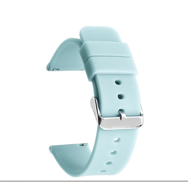 Watch - Färgglatt watch - Ersättningsband av silikon för klassisk eller ansluten watch - Snabbkoppling - Stort urval av färgerblå,18