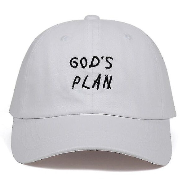 New Gods Plan Dad Hat Aubrey Drake Hit Singles Snapbacks 100 % bomull Unisex baseballkepsar Konserthatt Hip Hop Rapper Kvinnor Män（Vit）