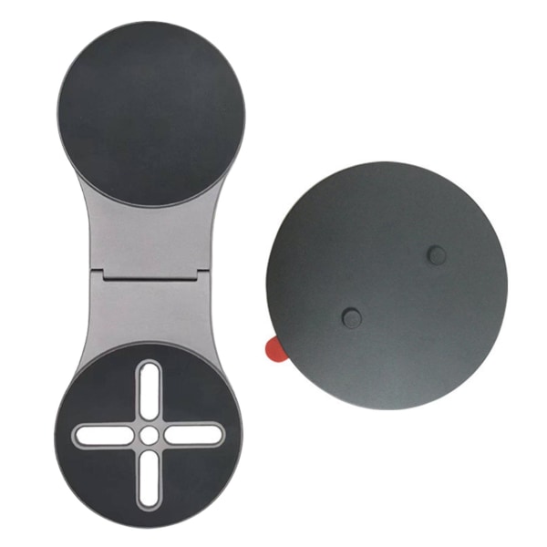 Sammenleggbar dobbel magnetisk mobiltelefonholder Bærbar praktisk telefonholder for hjemmebruk i bil (grå)