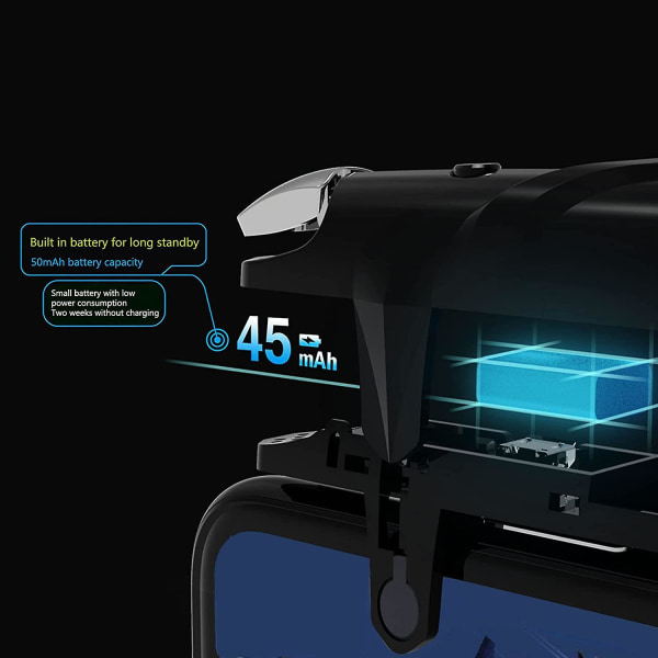 Mobilspel Trigger, Pubg Mobile Controller Telefonkontroll Puls Automatisk Högfrekvent Klick 4 Hastigheter Mobil Gamepad För Styrspakar, Androidspel