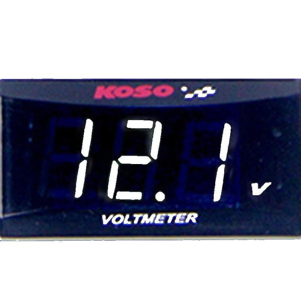 Koso Voltage Meter With Bracket 12v-150v Led Digital Display Voltmeter Car Motorcycle Volt Gauge White