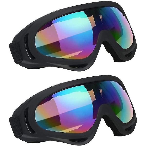 Skibriller Snowboardbriller, Snøscooter Motorsykkelbriller Skibriller Beskyttelsesbriller Linse Anti-støv, UV-beskyttelse, Anti-dugg, Vindtett for gutt