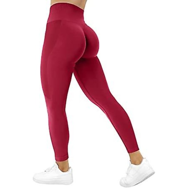 Kompressions-sportleggings för kvinnor Yoga Long Slim Fit Fitness Opaque Sportbyxor Scrunch Butt Yoga Sömlösa byxor Push Up hög midja