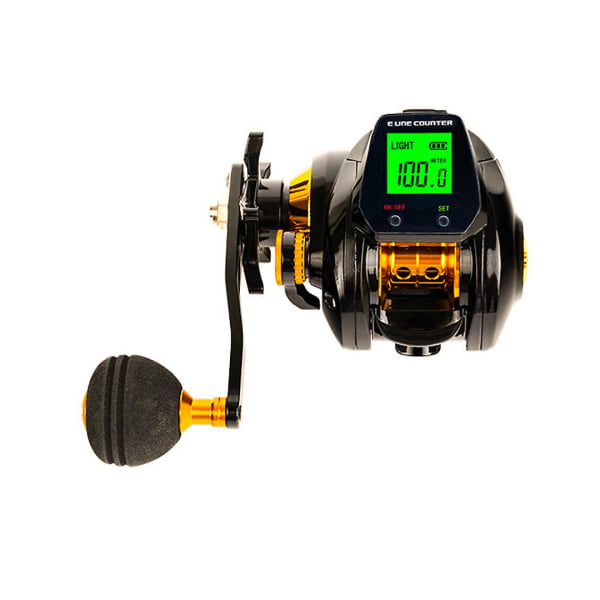 Digital Fishing Baitcasting Rulle 0-12 Oändligt variabel hastighetsjustering Bra tackling för sportfiskare (vänsterhand)