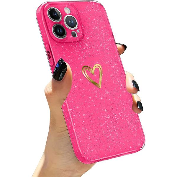Kompatibel med Iphone 13 Pro Max Case Glitter Sparkle Bling Shiny Love Heart Case Mjuk Tpu Stötsäker Hel kameralins Case För Iphone 13