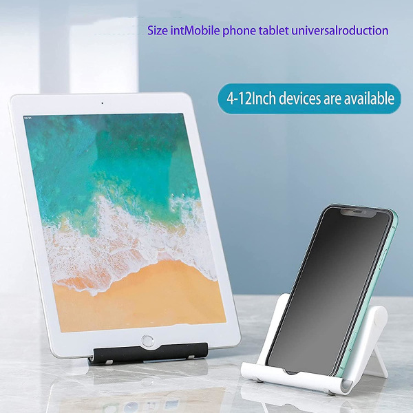 Justerbart hopfällbart bordsställ i plast för 6-11" surfplatta kompatibel med Iphone 12 Pro Max 11 Xs Xr X Samsung Galaxy Note 20 Android Alla smartphones