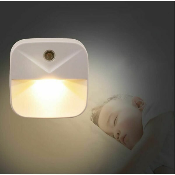 LED nattlampa, liten nattlampa, 2 färger 2 kall vit? 2 varma vita?? automatisk ljussensor, belysning baby , kök, 4 st
