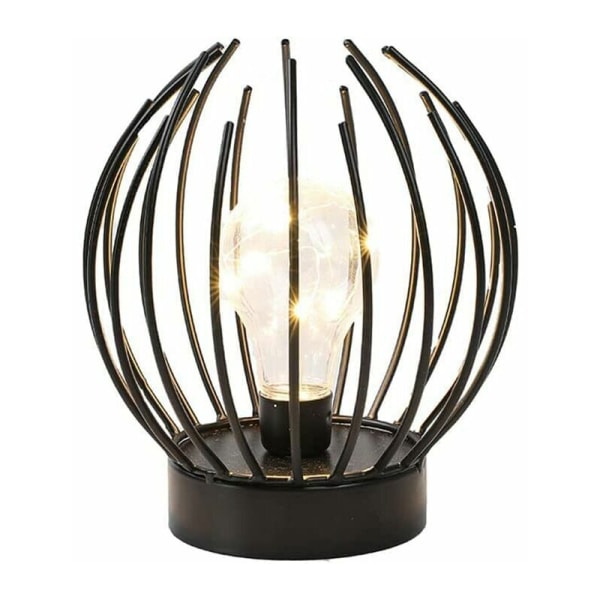 Metall C??fig bordslampa, trådlös batterilampa med Edison Style LED-lampa, idealisk för bröllop, fester, uteplatsevenemang inomhus