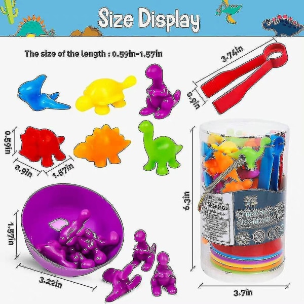 Havdyr, der tæller Børns farveklassificering Legetøj Sansetræningsspil