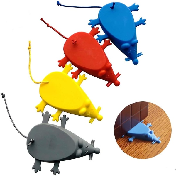 Universal mushållare i silikon, kilskydd för fingerhållare (set med 4, olika färger