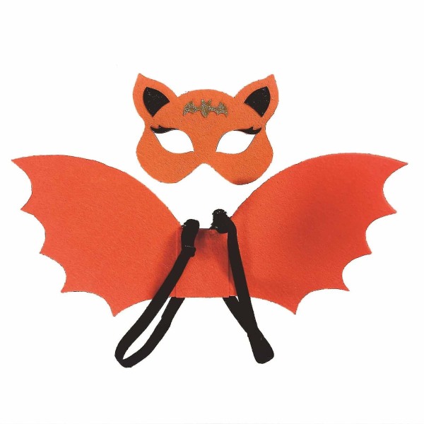 Rollespill Flaggermusvinger Mykt og behagelig stoff til Halloween-festen favoriserer utveksling av gaver (6-15 år, oransje)