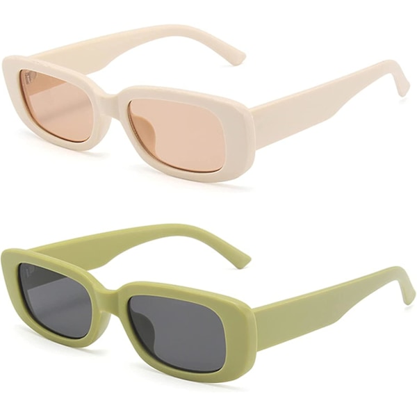 Rectangle Sunglasses For Women Retro Fashion Sunglasses Uv 400 Protection Square Frame Eyewear