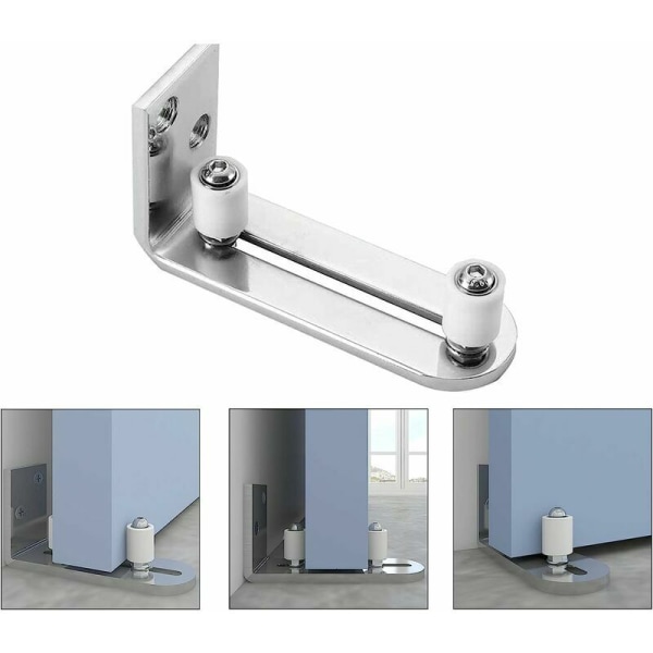 Justerbar golvstyrning vägg/dörrstyrning för skjutdörrar i rostfritt stål