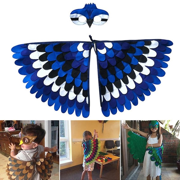 Dekorativa vingar för barn Kreativa Halloween Cosplay Kostymrekvisita Innovativa djur Vingdekoration Nytt（9)