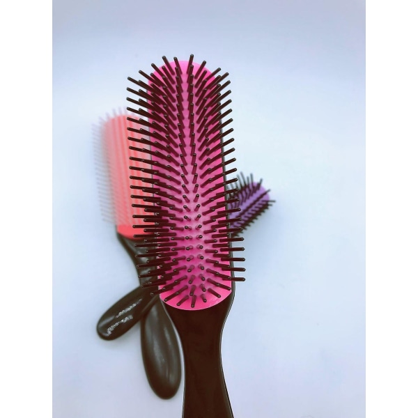 2 delar rosa färg frisör massage kam rakt hår kam Avtagbar nio rad kam15,5*2,5 cm