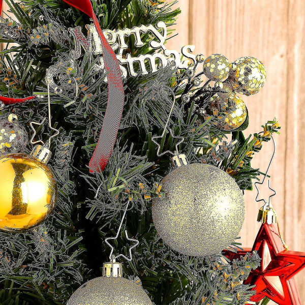 Julgranskulor Krokar Julstjärnformade prydnader Galgar Metall  Julgransprydnad Hängare Stjärnkrokar Dekoration för att hänga julgran f1dd  | Fyndiq