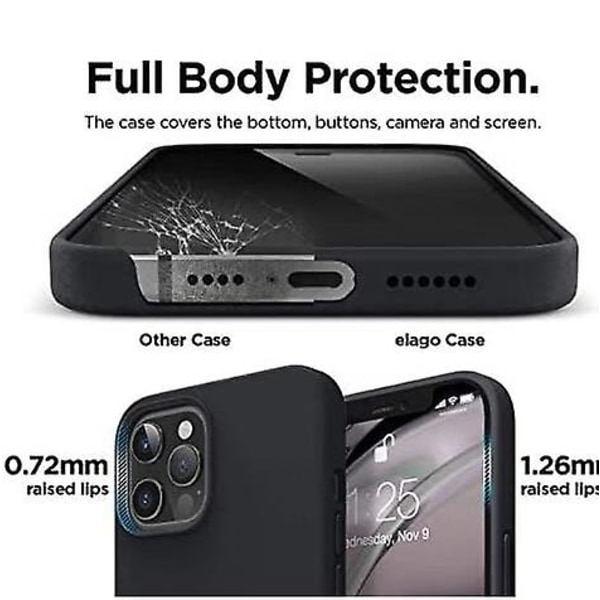 Dww-Liquid Case Kompatibel med Iphone 12 Pro Max (6,7) Premium Case, Full Case