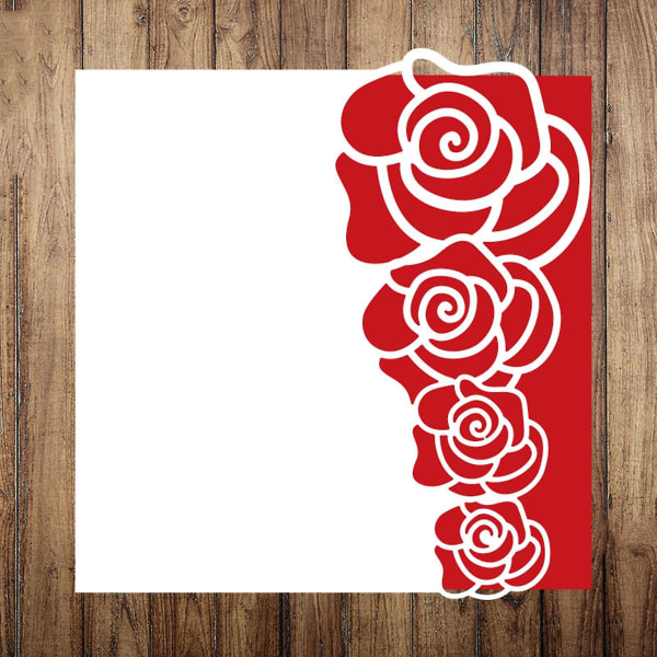Valentinsdagen Rose Blomst Metall Skjæring Dies Stencil Gjør-det-selv Scrapbooking Album Papir Kortmal Form Preging Håndverksdekorasjon