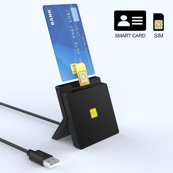 Smart Card Cac Id Reader 2-i-1 Sim-kort skattedeklaration Smart Card Reader