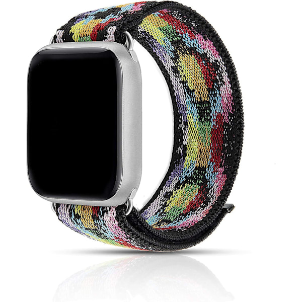 Elastisk flettet klokkearmbånd kompatibelt med Apple Watch Band Series 4 3 Se 6 5 2 1, justerbart elastisk mykt klokkearmbånd for iWatch 38mm 40mm 42mm 44mm