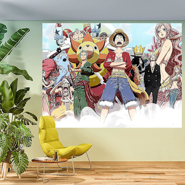 Japansk Anime Vægtæppe Væghængning Monkey D. Luffy Vægtæppe Roronoa Zoro Poster Baggrund Vægtæppe Vinsmoke Sanji Vægtæppe Til Stue Soveværelse