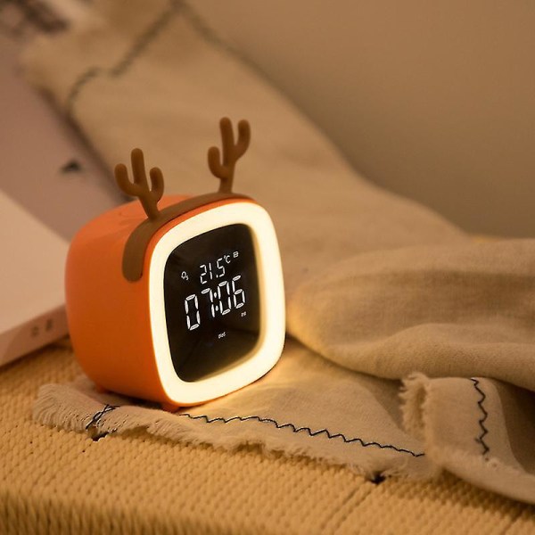 Digital väckarklocka, batteridriven digital väckarklocka LED Digital spegelväckarklocka Stor skärm med datumtemperatur
