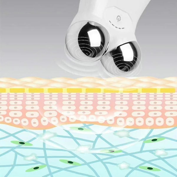 Mikrostrøm Ansiktshudstramning Løfteanordning Ansiktsskjønnhetsmaskin（Hvit）