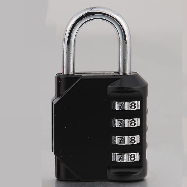 4-siffrigt utomhus väderbeständigt lösenordshänglås (svart)79mm