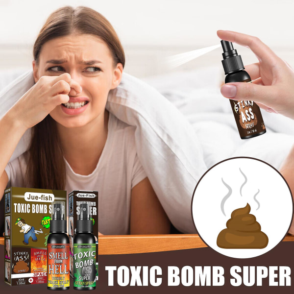 Stinky Prank Spray, Stinky Ass Toxic Bomb Prank Fart Spray, Stinky Prank Liquid Spray Rolig & Luktar Illa Bomb Lukt